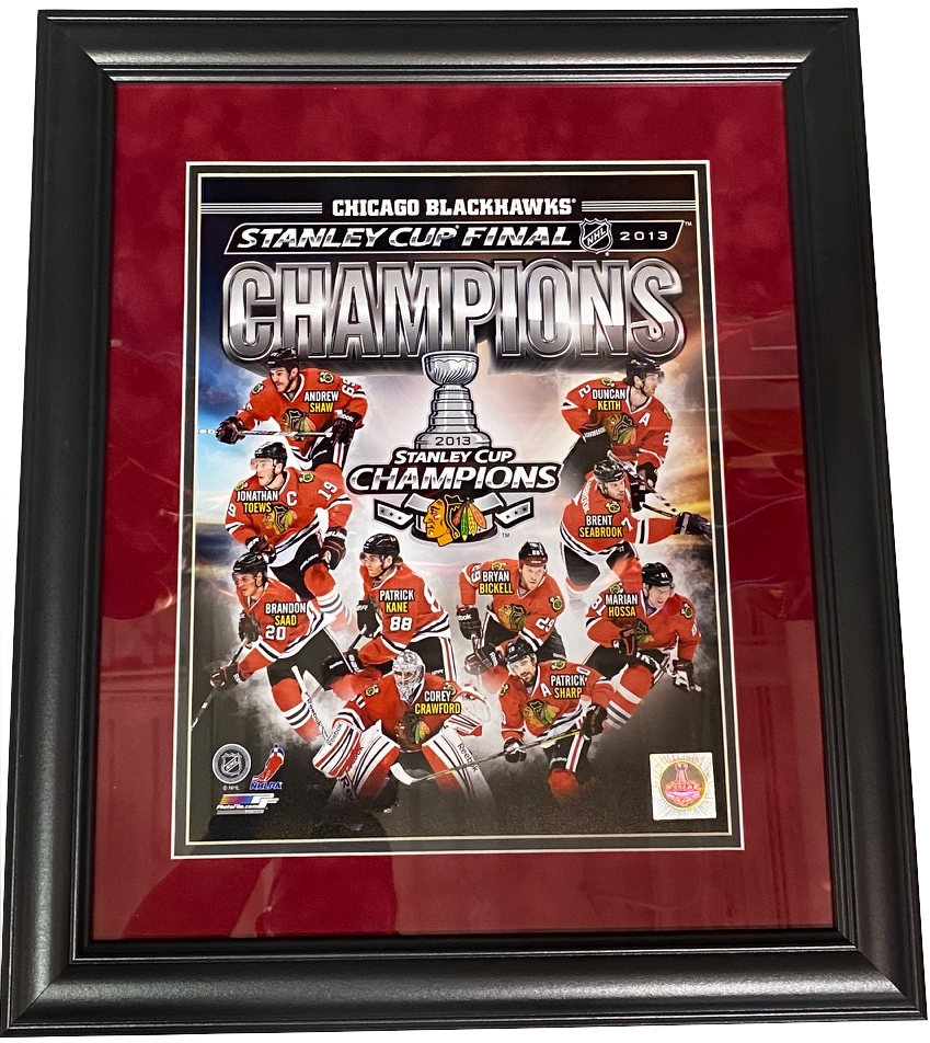 Chicago Blackhawks 2015 Stanley Cup Team Collage 18" x 21" Framed Photo