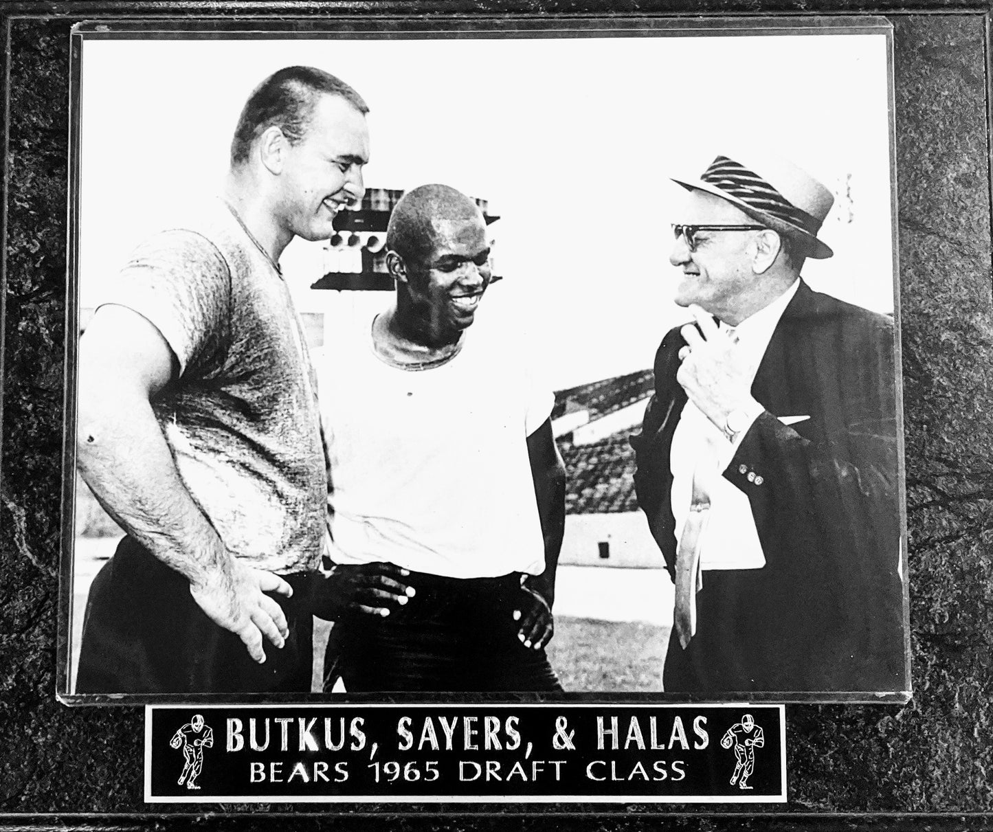 Chicago Bears Butkus, Sayers, and Halas "1965 Draft Class Plaque"