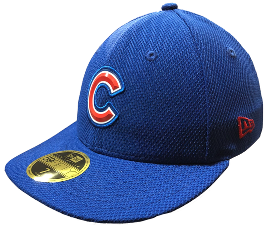 Chicago Cubs Beveled Team Low Profile Blue 59FIFTY Fitted Cap By New Era