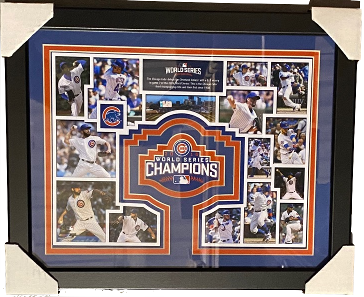 Chicago Cubs 2016 World Series Champions Matted Photo Collage By Photofile