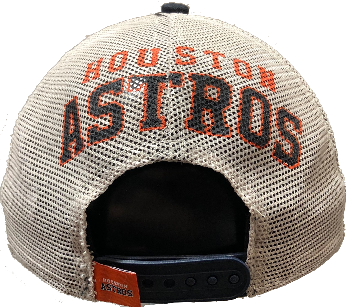 Men's Houston Astros New Era Stated Back Trucker 9TWENTY Adjustable Snapback Hat