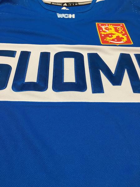 Men's Finland Hockey adidas Blue 2016 World Cup of Hockey Jersey