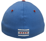 Mens NHL Chicago Blackhawks City Flag Pulsar White/Blue Zephyr Flex Hat - Pro Jersey Sports