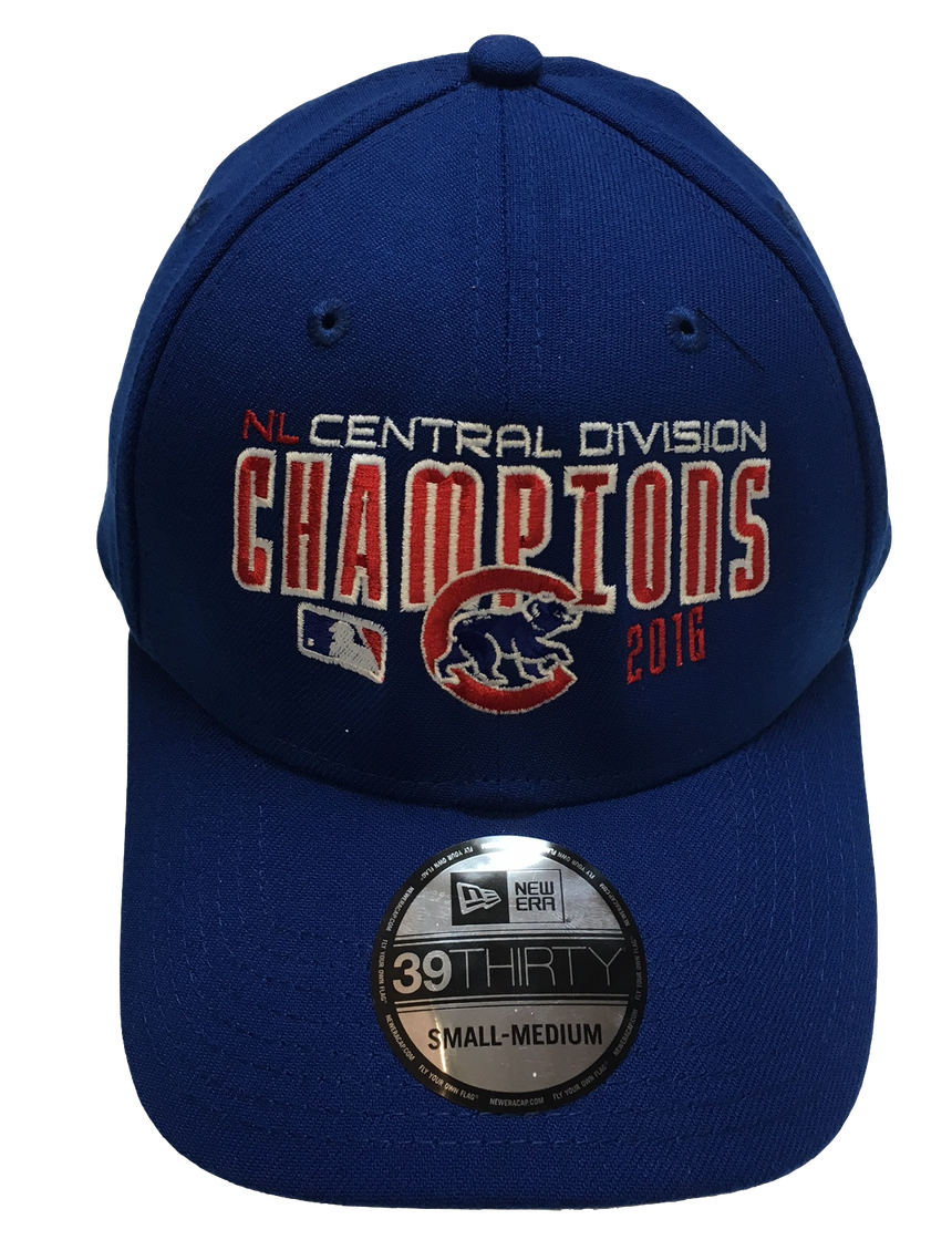 Men's Chicago Cubs 2016 NL Central Division Champions New Era Royal MLB Team 39THIRTY Flex Hat - Pro Jersey Sports - 2
