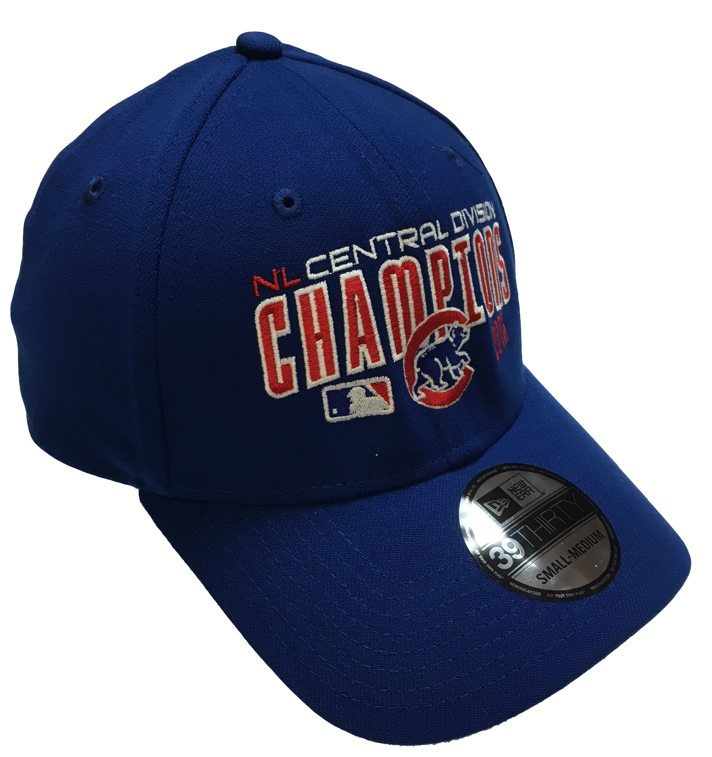 Men's Chicago Cubs 2016 NL Central Division Champions New Era Royal MLB Team 39THIRTY Flex Hat - Pro Jersey Sports - 1