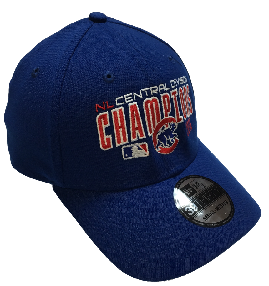 Men's Chicago Cubs 2016 NL Central Division Champions New Era Royal MLB Team 39THIRTY Flex Hat - Pro Jersey Sports - 1