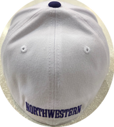 Northwestern Wildcats Top of the World Infield One Fit Flex Hat - White/Purple - Pro Jersey Sports