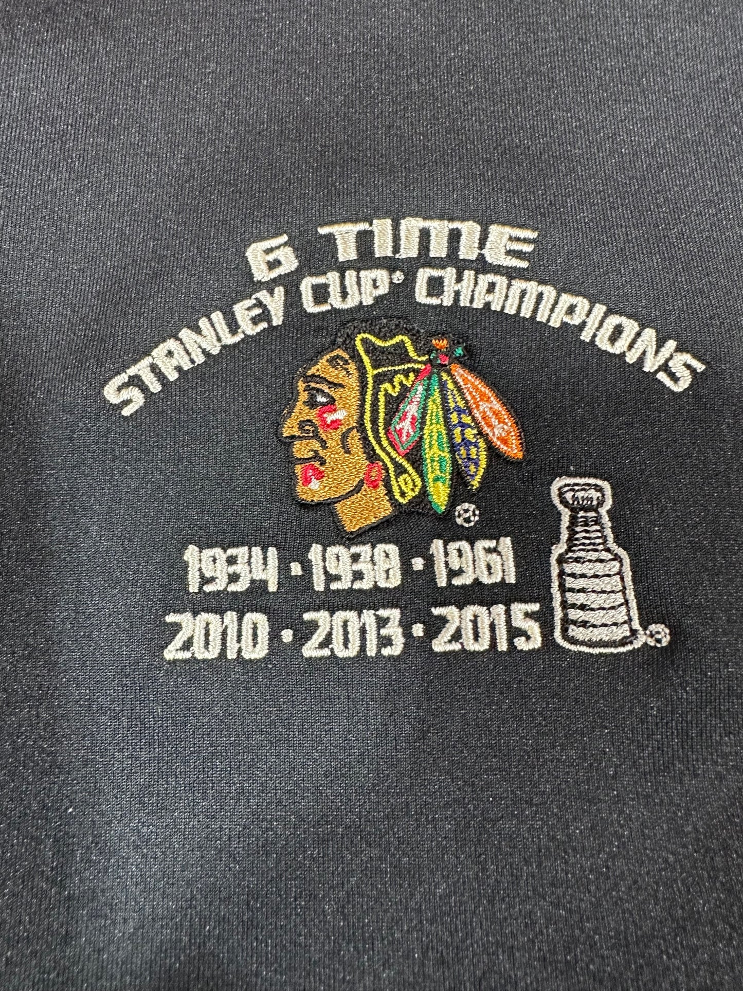 Chicago Blackhawks 2015 Stanley Cup Champions 6x Champs Flight Jacket