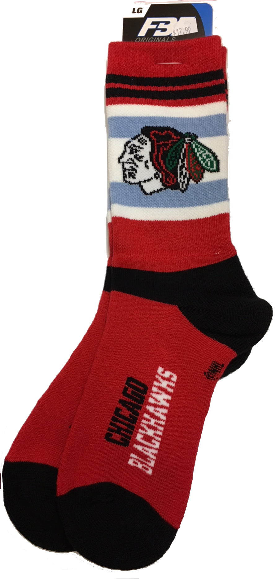 Men's Chicago Blackhawks Chicago Flag Stripe Socks