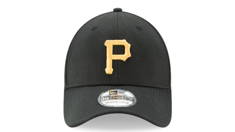 Pittsburgh Pirates New Era 39Thirty Black Team Classic Flex Hat