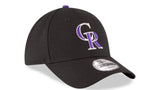 Colorado Rockies Black 9FORTY Adjustable League Cap by New Era - Pro Jersey Sports
