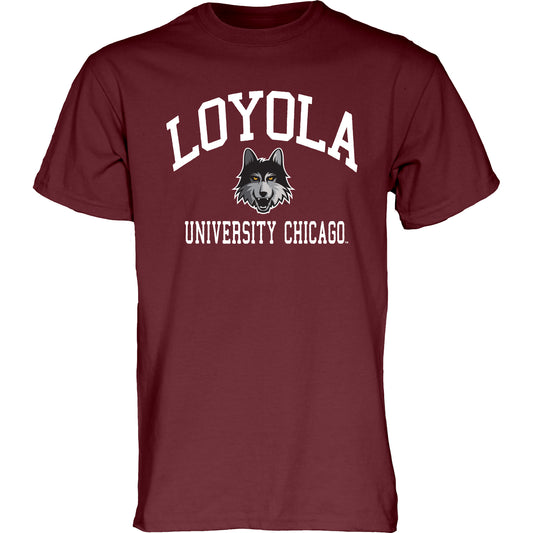 Mens Loyola University Chicago Maroon T-Shirt By Blue 84