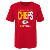 Youth Kansas City Chiefs Red Coin Toss Tee - Pro Jersey Sports