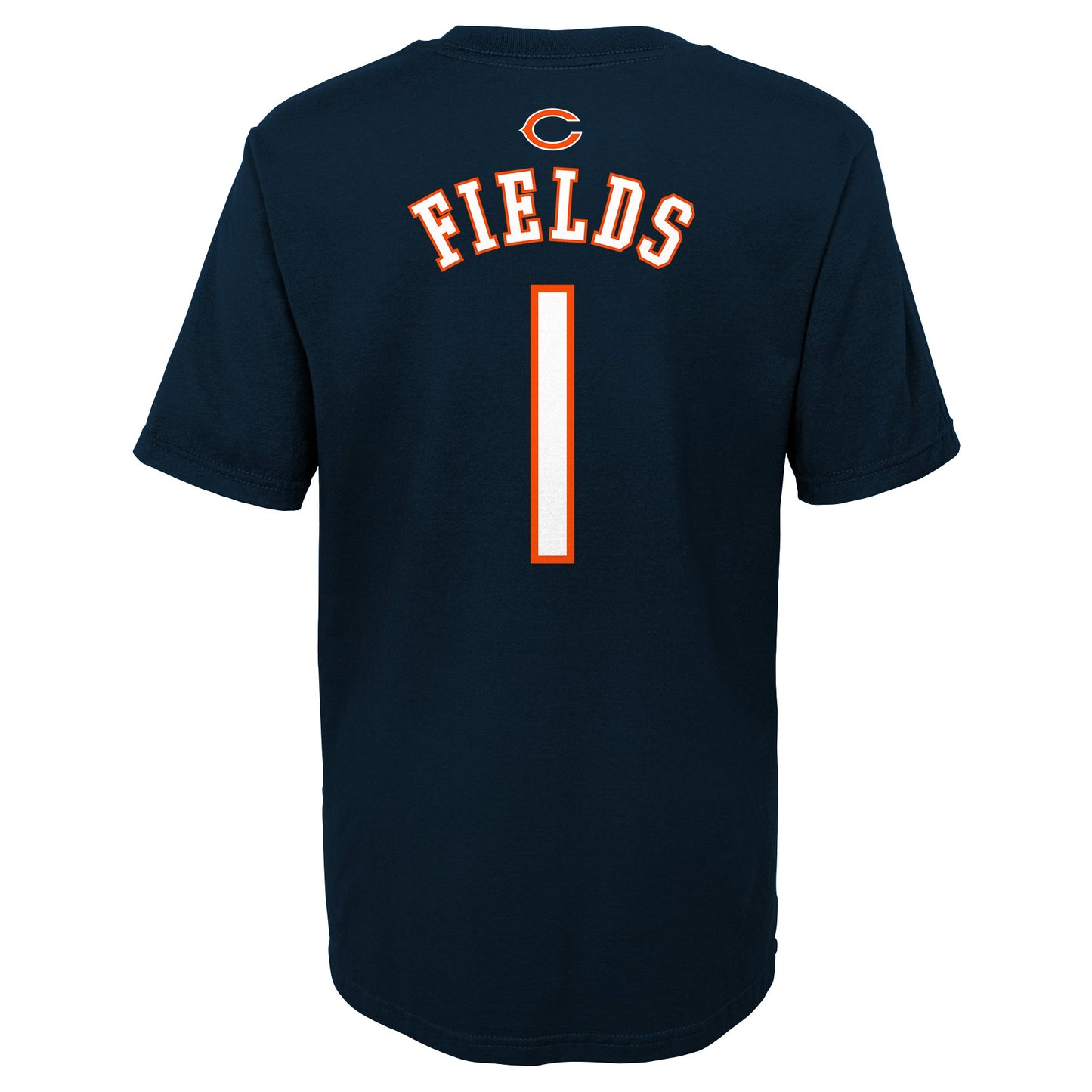 Youth Justin Fields Chicago Bears Navy Mainliner Name And Number Shirt