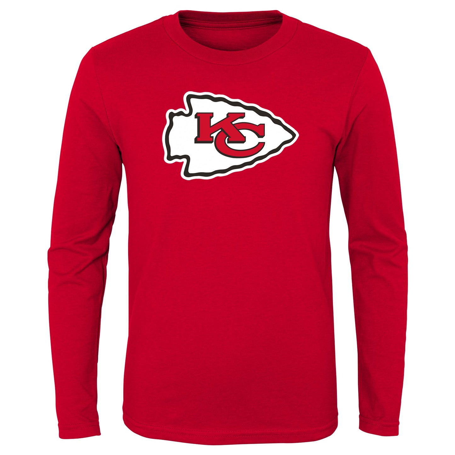 Youth Kansas City Chiefs NFL Red Primary Logo Long Sleeve Tee