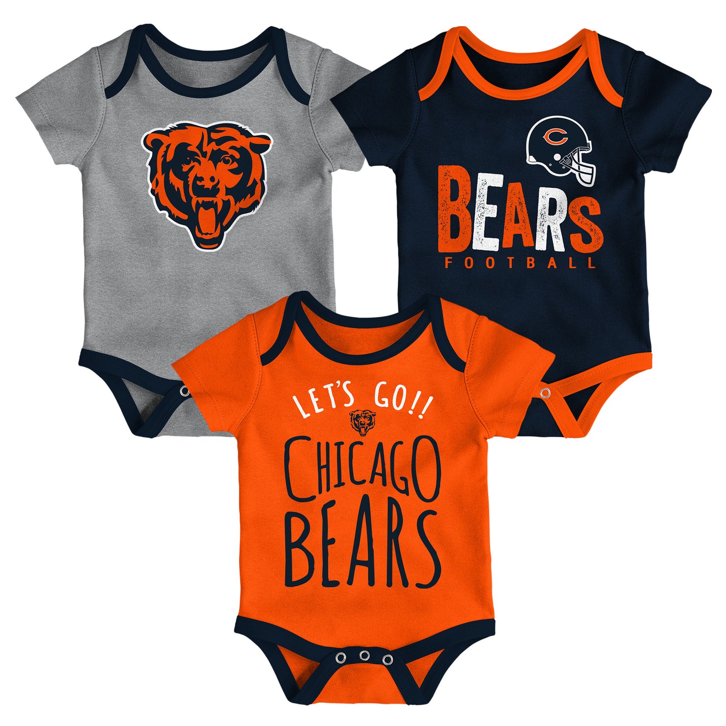 Newborn/Infant Chicago Bears Lil Tailgater Short Sleeve Creeper Set