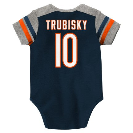 Newborn/Infant Mitchell Trubisky Chicago Bears Name And Number Short Sleeve Creeper