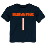 Infant Justin Fields Chicago Bears Navy Mainliner Name And Number Shirt - Pro Jersey Sports