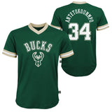 Youth Giannis Antetokounmpo Milwaukee Bucks V-Neck Replica Jersey - Pro Jersey Sports