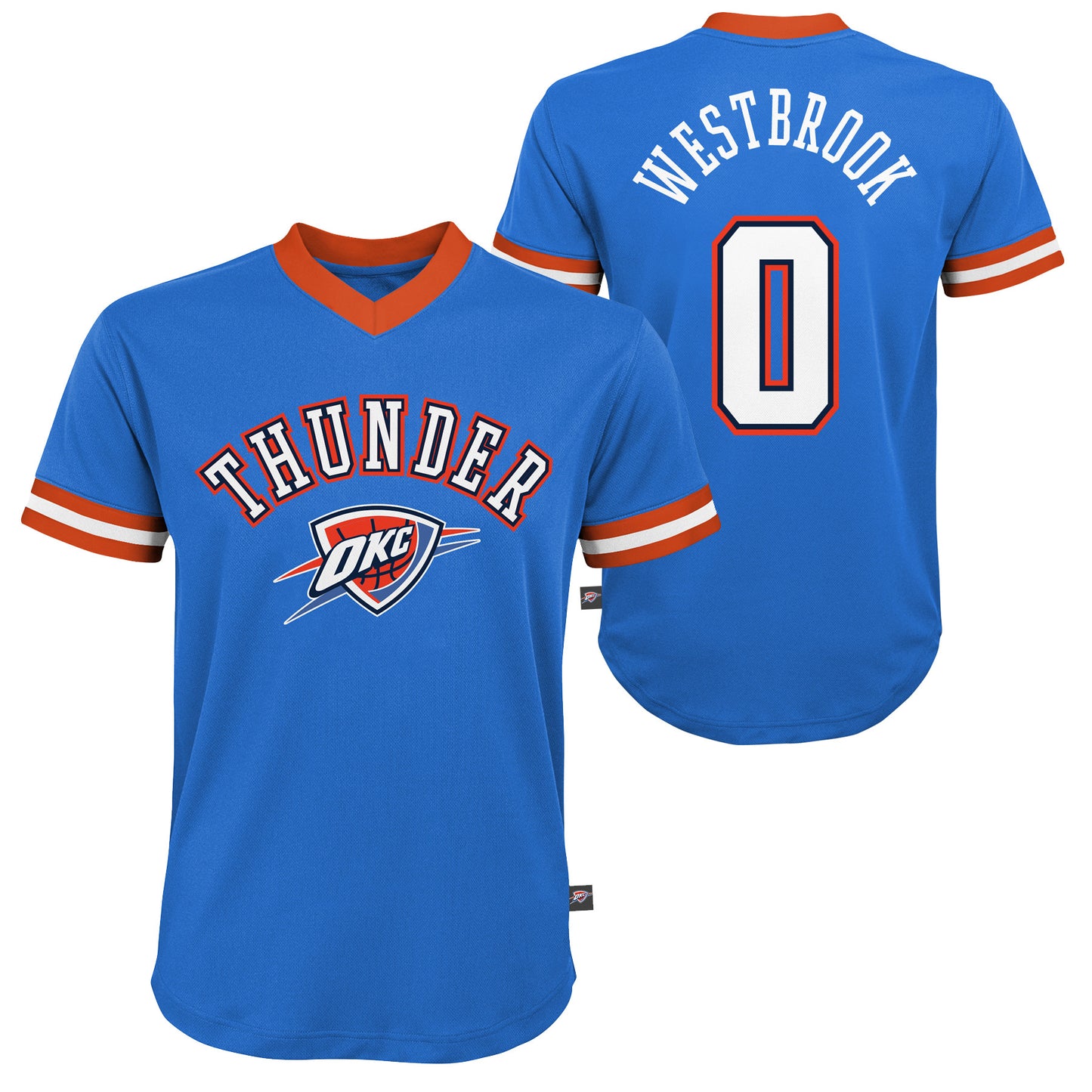 Youth Russell Westbrook Oklahoma City Thunder V-Neck Replica Jersey