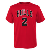 Youth Chicago Bulls Lonzo Ball Red NBA Player Name And Number T-Shirt - Pro Jersey Sports