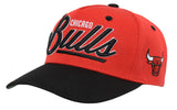 Youth Chicago Bulls NBA Two-Tone Red/Black Retro Script Adjustable Hat - Pro Jersey Sports
