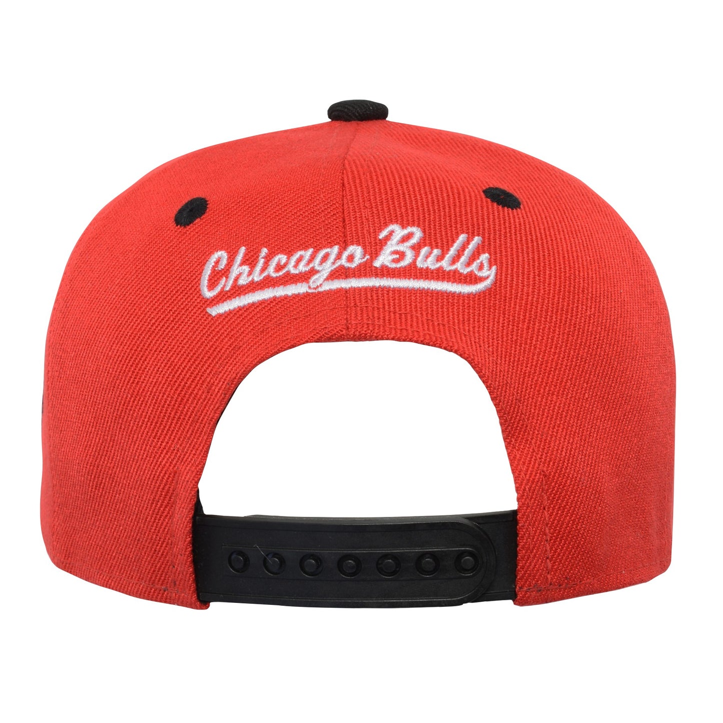 Youth Chicago Bulls NBA Two-Tone Red/Black Retro Script Adjustable Hat