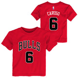 Toddler Alex Caruso Red Chicago Bulls Name & Number T-Shirt - Pro Jersey Sports