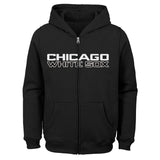Youth Chicago White Sox Wordmark Black Full Zip Hoodie - Pro Jersey Sports