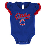 Infant Girls MLB Chicago Cubs Scream and Shout Short Sleeve 2 Pack Creeper Set - Pro Jersey Sports