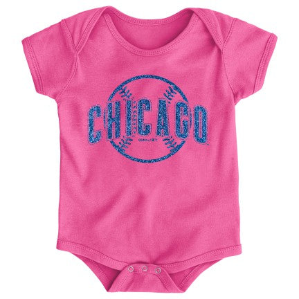 Infant Girls Chicago Cubs MLB Cute Catcher Short Sleeve Creeper Set