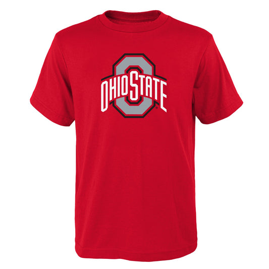 Youth Ohio State Buckeyes Red Logo T-Shirt
