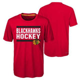Youth Chicago Blackhawks Shootout Dri-Tek Tee By Outerstuff - Pro Jersey Sports