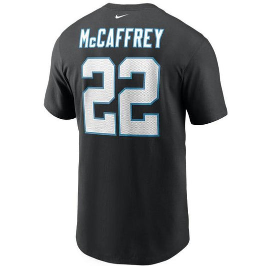 Youth Carolina Panthers Christian McCaffrey Nike Black Player Pride Name & Number Performance T-Shirt