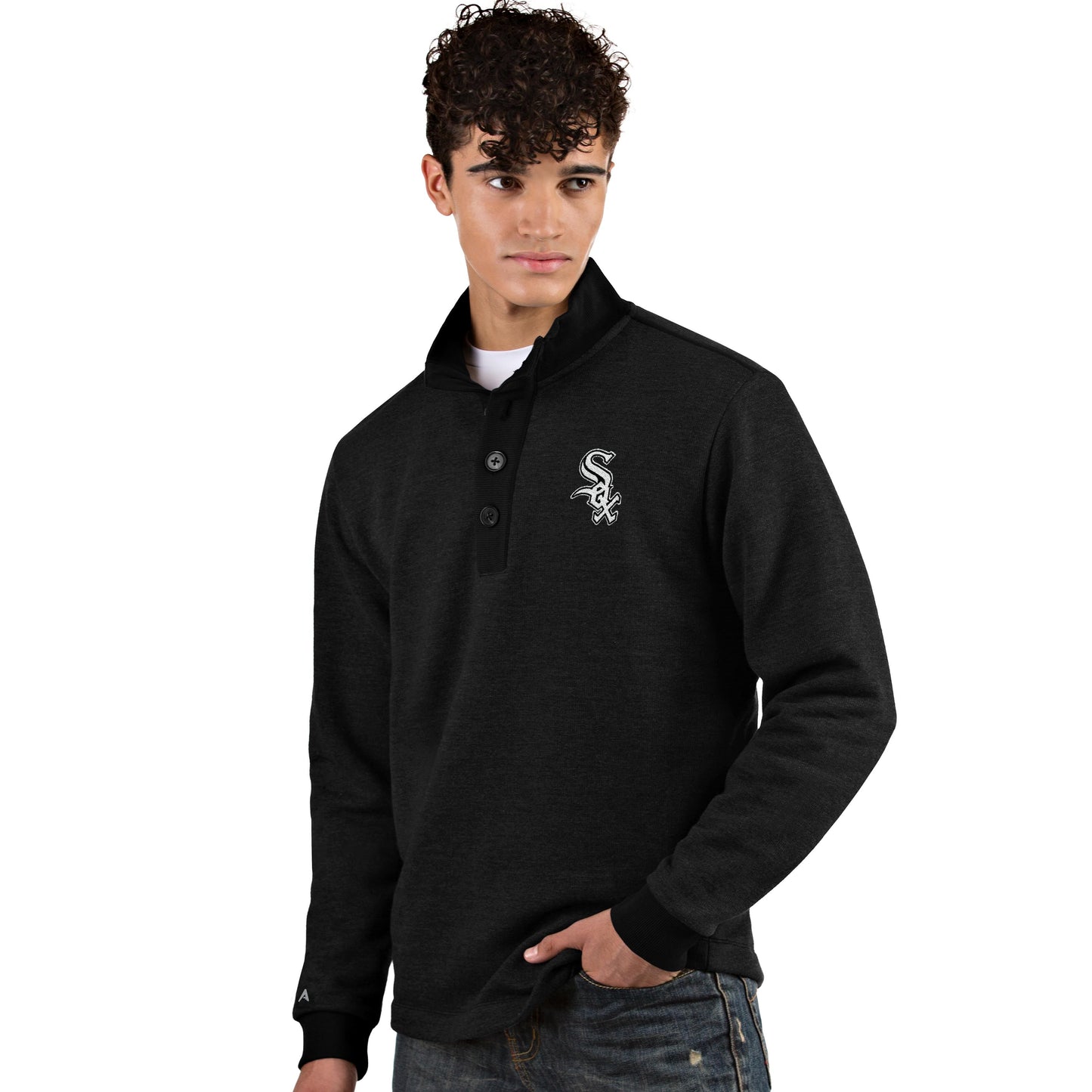 Mens Chicago White Sox Pivotal Sweater By Antigua