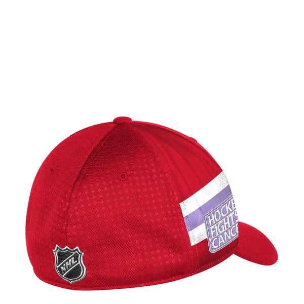 Men's NHL Chicago Blackhawks adidas NHL17 Hockey Fights Cancer Structured Flex Hat
