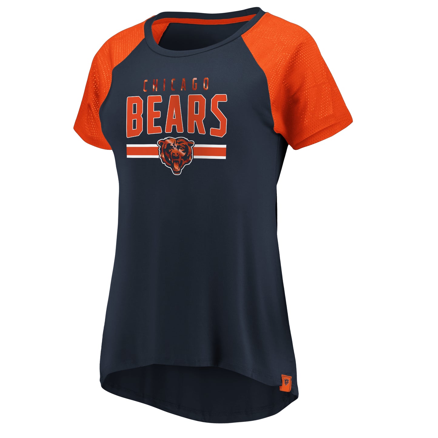 Women's Chicago Bears Fanatics Branded Navy/Orange Shining Victory T-Shirt