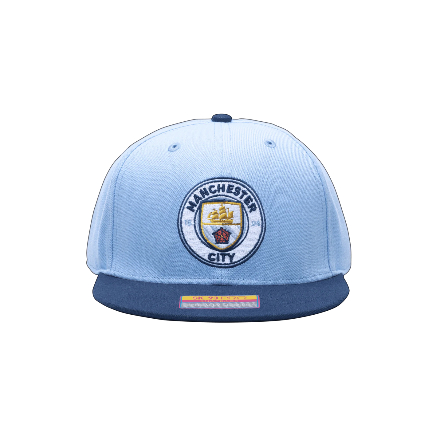 Manchester City FC 2 Tone Baby Blue/Navy Team Snapback Hat