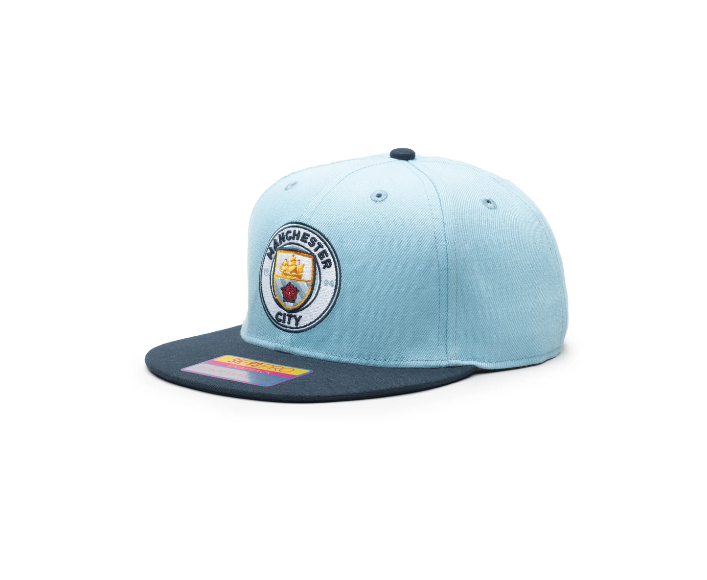 Manchester City FC 2 Tone Baby Blue/Navy Team Snapback Hat