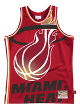 Men's Miami Heat Mitchell & Ness Red Hardwood Classics Blown Out Fashion Jersey - Pro Jersey Sports