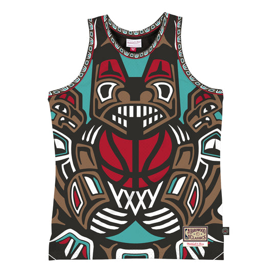 Men's Vancouver Grizzlies Mitchell & Ness Black Hardwood Classics Blown Out Fashion Jersey