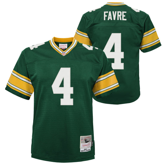 Youth Green Bay Packers Brett Favre 1996 Mitchell & Ness Green Retired Player Vintage Replica Jersey