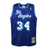 Youth Los Angeles Lakers Shaquille O'Neal Mitchell & Ness Blue 1996-97 Hardwood Classics Swingman Jersey - Pro Jersey Sports