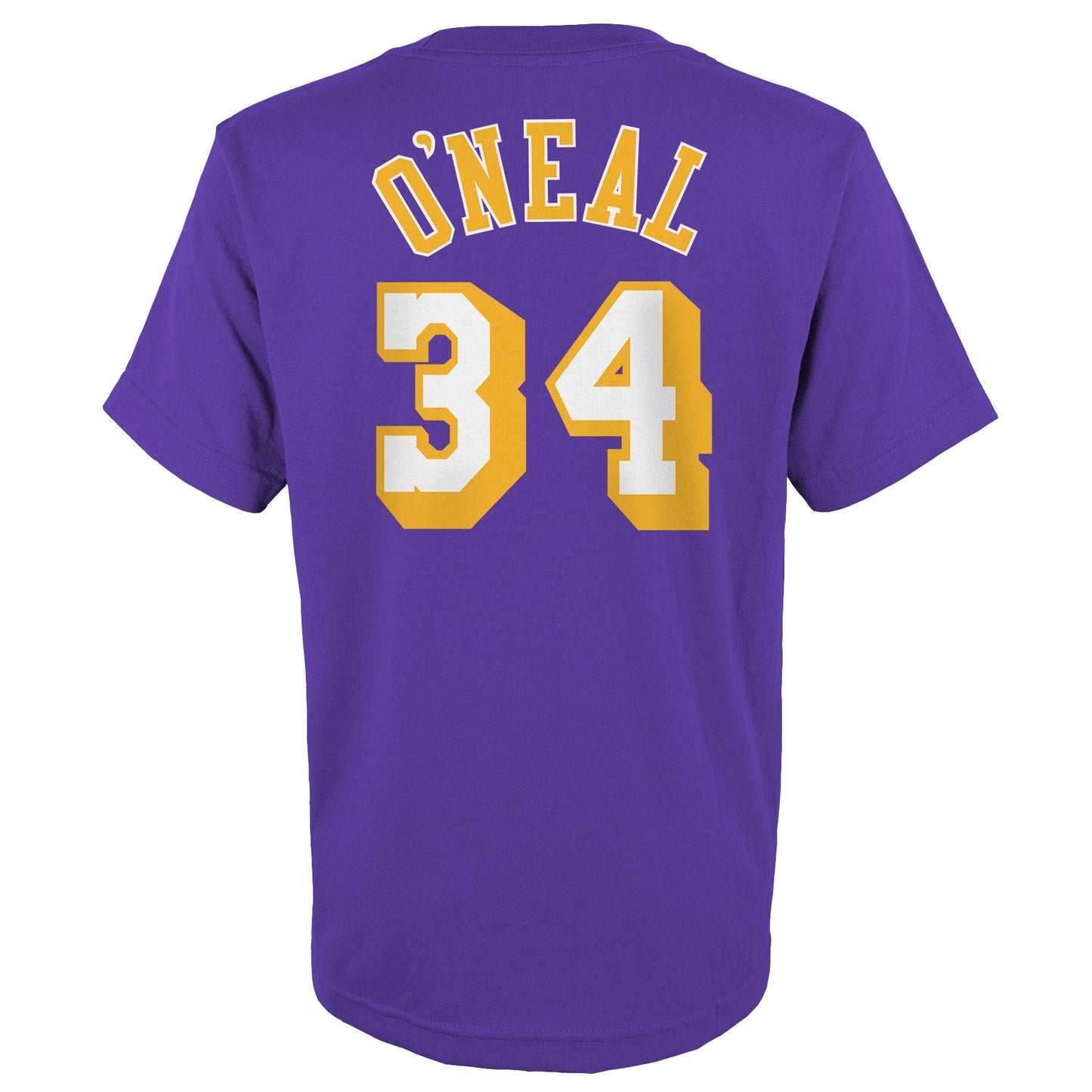 Youth Shaquille O'Neal Los Angeles Lakers Mitchell and Ness Purple Hardwood Classics NBA Player Name And Number T-Shirt