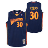 Youth Stephen Curry Golden State Warriors Mitchell & Ness Navy Blue 2009-10 Hardwood Classics Swingman Jersey - Pro Jersey Sports