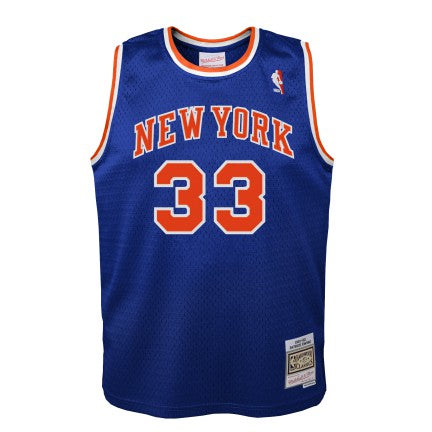 Youth New York Knicks Patrick Ewing Mitchell & Ness Blue 1991-92 Hardwood Classics Swingman Jersey