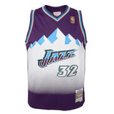 Youth Utah Jazz Karl Malone Mitchell & Ness Purple 1996-97 Hardwood Classics Swingman Jersey - Pro Jersey Sports