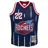 Youth Houston Rockets Clyde Drexler Mitchell & Ness Navy 1996-97 Hardwood Classics Swingman Jersey - Pro Jersey Sports