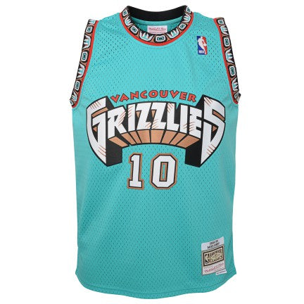 Youth Vancouver Grizzlies Mike Bibby Mitchell & Ness Teal 1998-99 Hardwood Classics Swingman Jersey