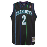 Youth Charlotte Hornets Larry Johnson Mitchell & Ness 1992-93 Hardwood Classics Reload 2.0 Swingman Jersey-Black - Pro Jersey Sports